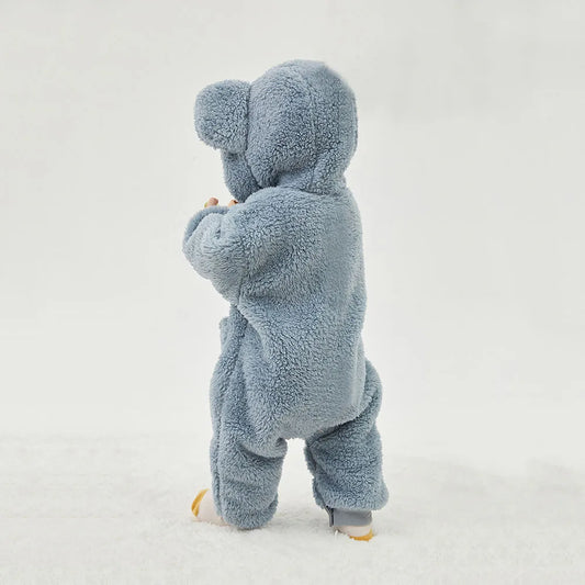 fuzzy bear baby onesie