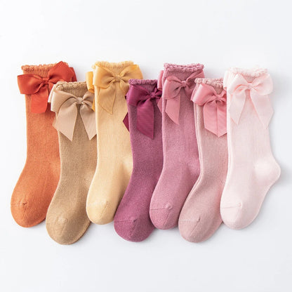 Colorful Knee Bow Baby Socks